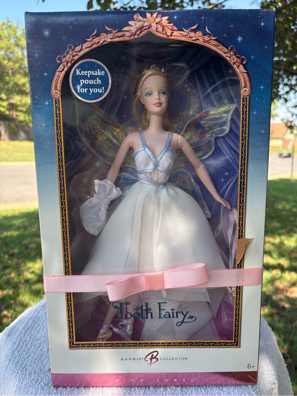 2006 Tooth Fairy Barbie Pink Label NRFB K7942 Non-Mint Box